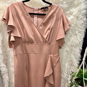 Pink dress size XL with ruffles